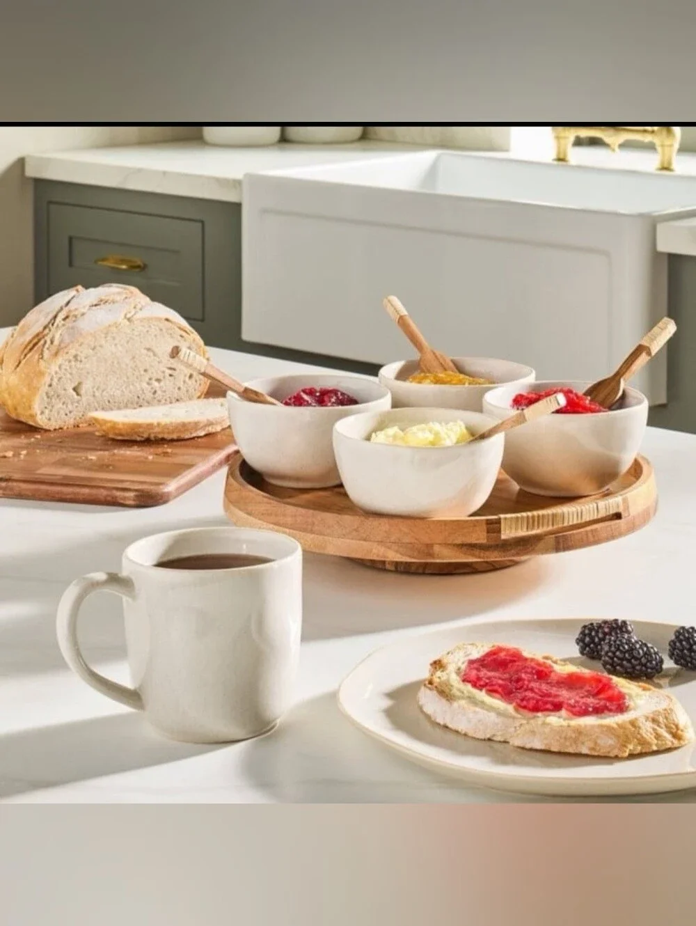 Hearth & Hand With Magnolia 4pc Wood Jam Utensils